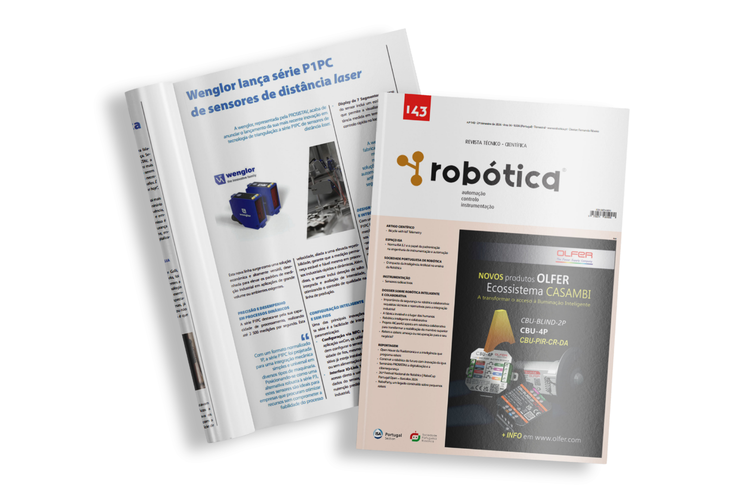 Revista Robótica destaca sensores laser P1PC da wenglor