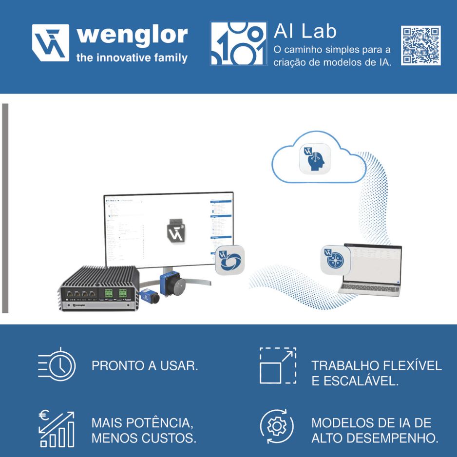 Treine, otimize e execute: crie modelos de Inteligência Artificial de forma eficiente e integrada com o AI Lab da wenglor.